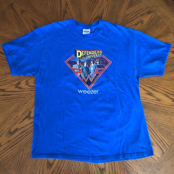 希少　Weezer Defenders of the UniverseTシャツ 希少】WEEZER 2002 JAPAN TOUR Tシャツ ヴィンテージ - メルカリ